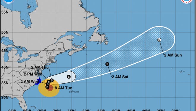Hurricane Maria is winding its way up the east coast after savaging Puerto Rico.