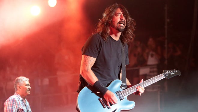 Dave Grohl of the Foo Fighters performs on Day 2 of the 2014 Firefly Music Festival at The Woodlands on Friday, June 20, 2014, in Dover.