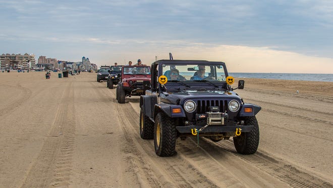 The Beach Jeep Crawl this morning in Ocean City had 250 jeeps that drove on the beach from 29th Street to the inlet parking lot.  Jeeps came from West Virginia, Virginia, Maryland, Pennsylvania, Ohio, New York, and Canada.