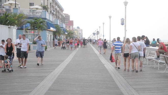 Ocean City Boardwalk on a Saturday afternoon