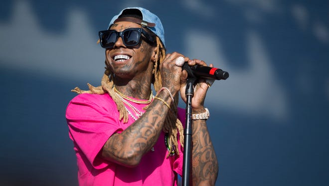 Lil Wayne performs on the Firefly Stage during day 3 of Firefly Music Festival in Dover.