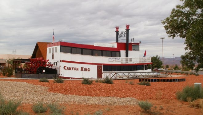 Arizona: Canyon King Pizzeria, Page: No trip to Lake Powell is complete without stopping for a bite to eat at this paddle-wheeler-turned-pizzeria located in Page, Ariz. Constructed from a hodge-podge of parts — like a 1908 surplus wheel and a World War II landing-craft diesel engine — and originally slated for the Colorado River, the Canyon King started lake service in 1979, according to the Arizona Daily Sun. After losing its coast guard certification 37 years later, local business people got together to help the owners bring the boat to Page, where it was converted into a restaurant.

A 12-inch cheese pizza will cost you $11, according to TripAdvisor.