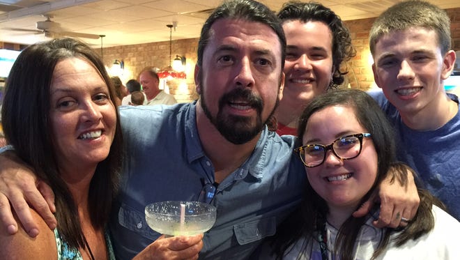 Shannon Leiby and her family snapped this shot with Foo Fighters' Dave Grohl at Nicola Pizza in Rehoboth Beach earlier this week