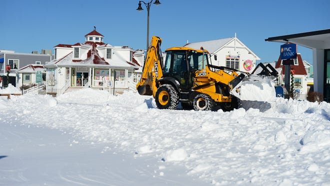 The streets of Bethany Beach get plowed on Friday, Jan. 5, 2018 after the blizzard.