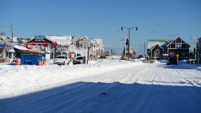 Downtown Bethany Beach a day after the blizzard on Friday, Jan. 5, 2018.