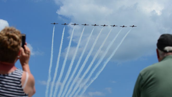 The Royal Canadian Air Force Snowbirds performed in Ocean City, Maryland on Wednesday, May 23.