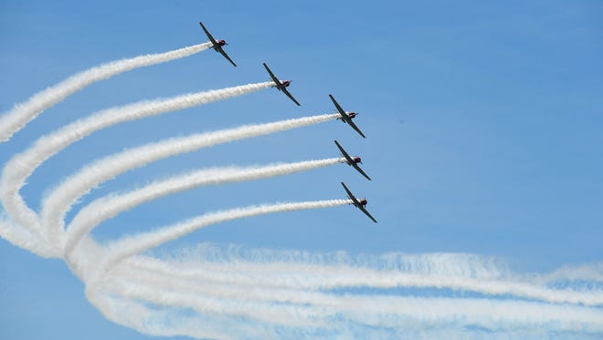 The GEICO Skytypers performs during the 2018 Ocean City Air Show on Saturday, June 16, 2018
