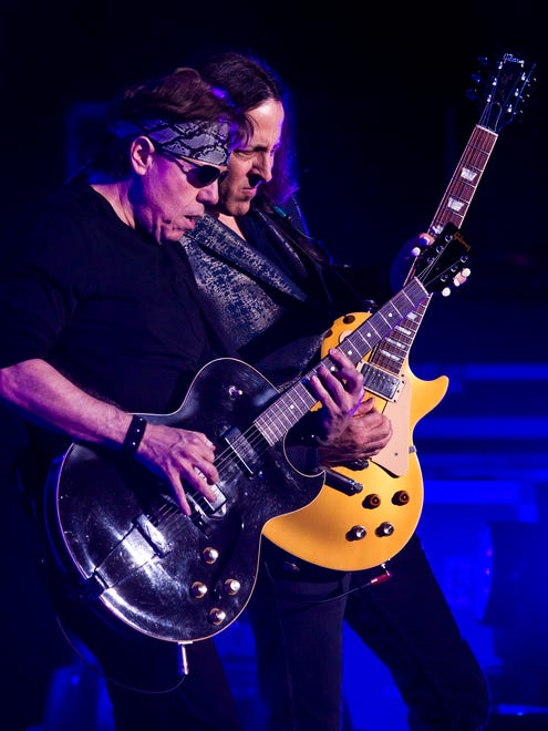 George Thorogood and The Destroyers perform at The Grand Opera House in Wilmington, Del. on Tuesday night.
