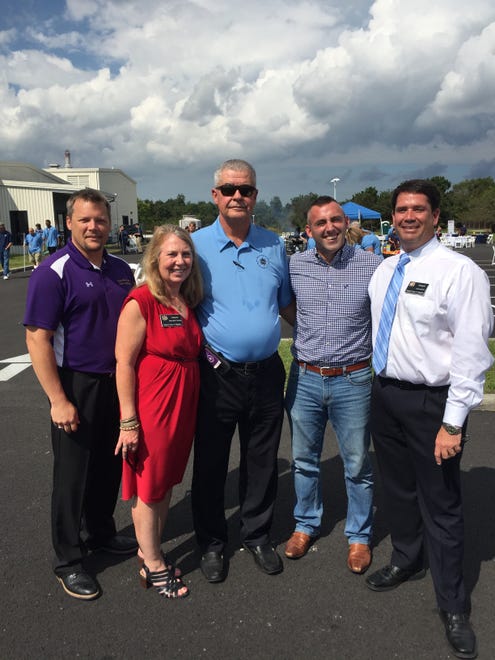 BISM Wellness Path dignitaries-From left - Delegates Carl Anderton, Mary Beth Carroza, BISM President Fred Puente, Mayor Jacob Day, and Delegate Christopher Adams.