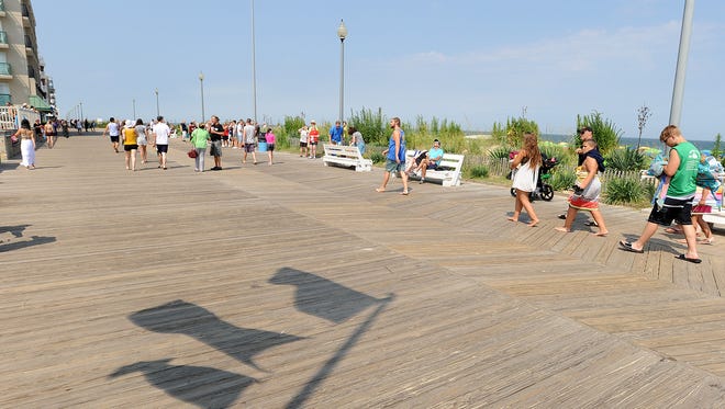Erie daylight as the solar eclipse that was watched by many on the boardwalk at Rehoboth Beach on Monday, Aug. 21.
