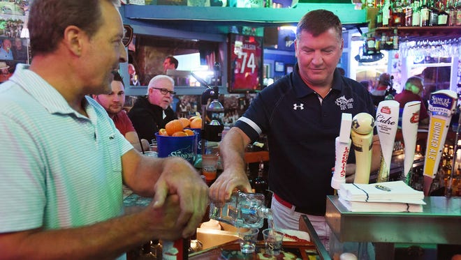 Steve "Monty" Montgomery co-owner of the Starboard in Dewey Beach works the bar and crowd at his establishment along Coastal Highway and Saulsbury Street.
Special to the News Journal / CHUCK SNYDER