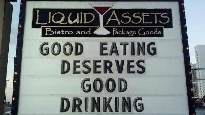 Liquid Assets sign board.