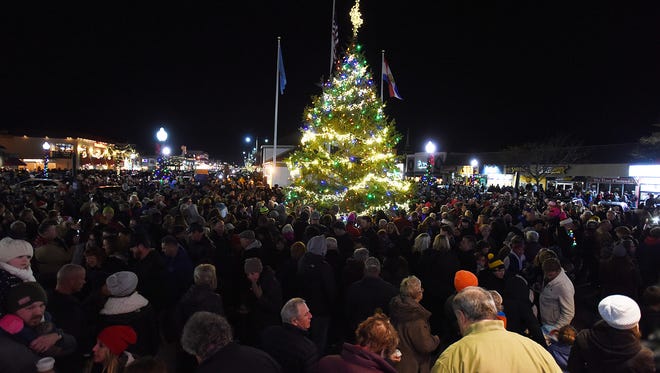 Rehoboth Beach's annual Christmas tree lighting ceremony is held at the Bandstand on Friday, Nov. 24, 2017.