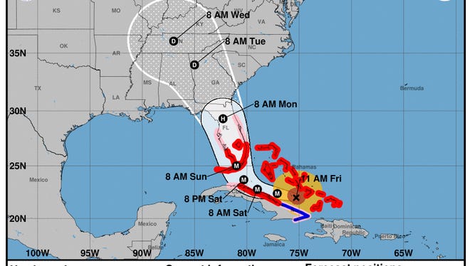 Hurricane Irma track Friday, Sept. 8 at 11 a.m.