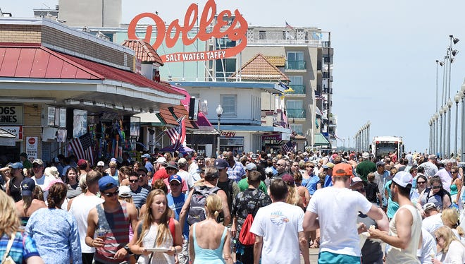 The summer tourism boom brings out the crowds in Rehoboth Beach on Fourth of July weekend last year.