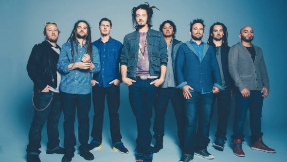 Reggae act SOJA (Soldiers of Jah's Army), pictured, will perform with
co-headliner The Dirty Heads at Hudson Fields in Milton on Sunday,
June 25. Approximately 1,400 advance tickets had been sold at press
time.