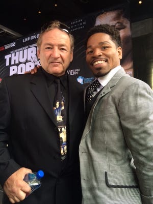 Hal Chernoff with Shawn Porter. Porter will be a special guest at the "Baddest Son-O-The-Beach Fight Fest" Friday evening.