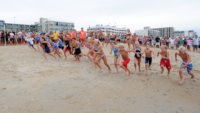 Several hundred junior lifeguards from Rehoboth Beach, Dewey Beach, Bethany Beach, Sea Colony, Middlesex Beach, Fenwick Island, Delaware State Parks and Ocean City held a competition on Aug. 8 on the beach in Rehoboth Beach. The events were based on age groups and no scoring was kept, just great sportsmanship was expected. These future guards participated in beach running, distance swimming, paddle boards and several other events just like their senior mentors who train with these kids all summer at their respective beaches.