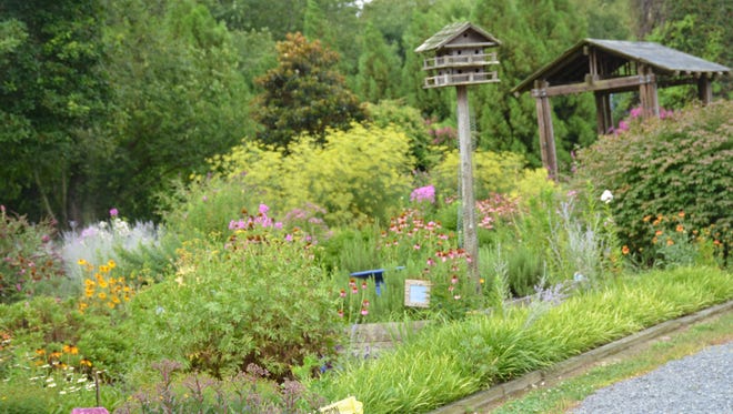 The grounds at Lavender Fields in Milton are filled with flowers and beauty, as well as sitting areas and shops.