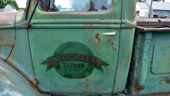 A 1940 Ford Truck sits out side of Stockley's Tavern, Georgetown, DE.