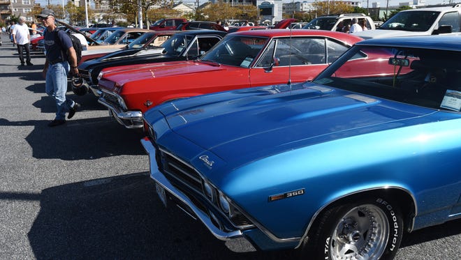 Chevy's line the Convention Center parking lot during Endless Summer Cruisin' 2017 Saturday, Oct. 7, 2017. (Photo by Todd Dudek for The Daily Times)