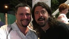 Wilmington musician Mark Bader with Dave Grohl at Funland in Rehoboth Beach on July 31, 2016.