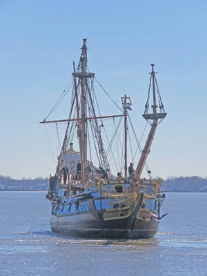 The Kalmar Nyckel will be at the end of the new pier in New Castle for this weekend's A Day in Old New Castle.