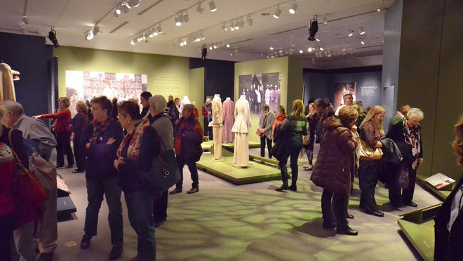 Crowds flock to view the Downton Abbey exhibition Thursday at Winterthur Museum.