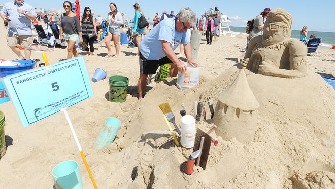 Andy West from Harrington makes his sculpture as Great weather had many beach artists attend the Rehoboth Beach-Dewey Beach Chamber of Commerce's Annual Sandcastle Contest held on the beach at Brooklyn Avenue in Rehoboth Beach on Saturday September 9th.
Special to the Daily Times / CHUCK SNYDER
