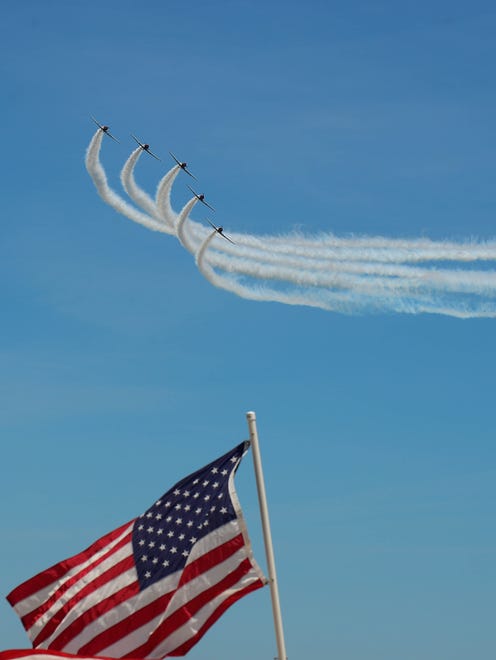 The GEICO Skytypers perform during the 2018 Ocean City Air Show on Saturday, June 16, 2018