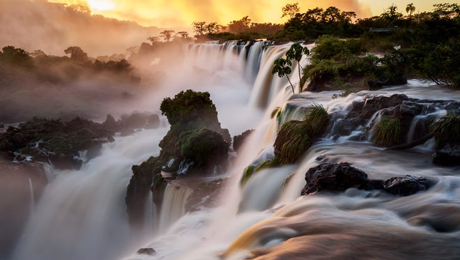 'Sunrise at Cataratas de Iguazu' by Gerhard Hὒdepohl of Chile won the Photographic Society of America's bronze medal for large color print in the 2018 Wilmington International Exhibition of Photography.