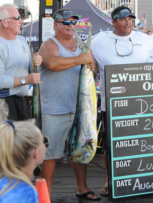 The Lumitec brought in a 23.5 pound dolphin to put them into the daily weight bracket on the fourth day of the 43rd White Marlin Open in Ocean City.
