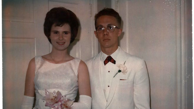 Kay and future husband Joe Keenan at the 1965 St. Peter High School prom in New Castle.   On June 30, they will have been married 46 years.