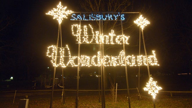 Salisbury's Winter Wonderland lit up