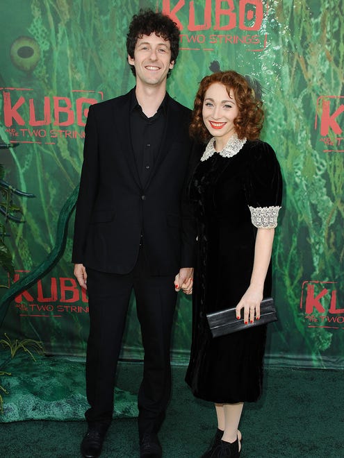 UNIVERSAL CITY, CA - AUGUST 14:  Jack Dishel and Regina Spektor attend the premiere of "Kubo and the Two Strings" at AMC Universal City Walk on August 14, 2016 in Universal City, California.  (Photo by Jason LaVeris/FilmMagic) ORG XMIT: 660307721 ORIG FILE ID: 589515318