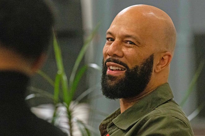 Common, rapper, actor, writer and activist, is featured during a book talk and signing event for his book And Then We Rise: A Guide to Loving and Taking Care of Self at the Wilmington Public Library on Friday, Jan 26, 2024. A capacity crowd of approximately 350 people attended.