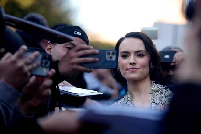 Star Wars' Daisy Ridley, who was in town to promote her new film "Magpie," takes photos and signs autographs with fans on Saturday, March 9, 2024 during SXSW.