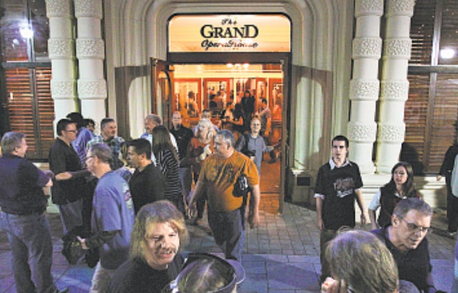 Concertgoers file out of The Grand after a George Thorogood show on Sept. 29, 2011. To attract more people and move forward, Wilmington’s downtown must overcome a reputation of violence.