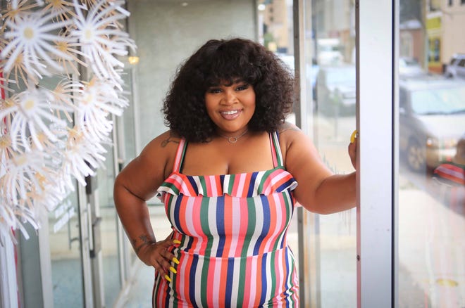 Patientce Foster, who is the personal publicist for Cardi B, a rapper, stands in her Wilmington salon Vixated on Tatnall St.