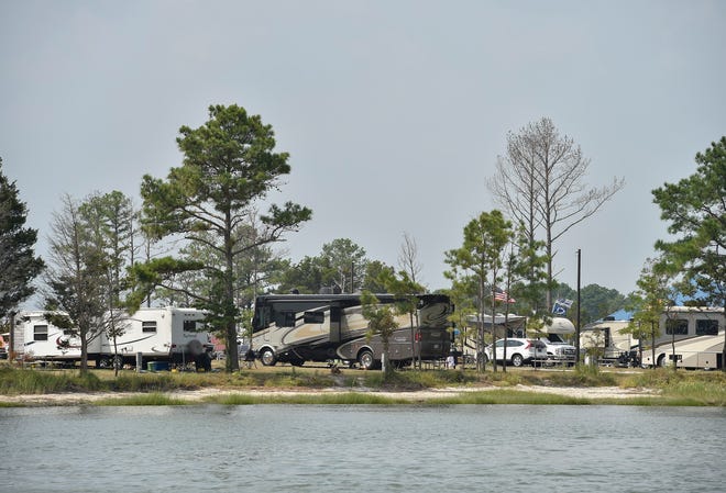 View of Massey's Landing Camping Resort along the Rehoboth Bay.