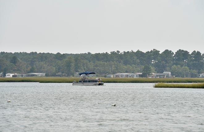 Boater on the Rehoboth Bay.