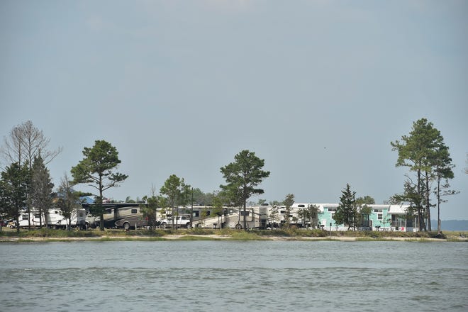 View of Massey's Landing Camping Resort along the Rehoboth Bay.