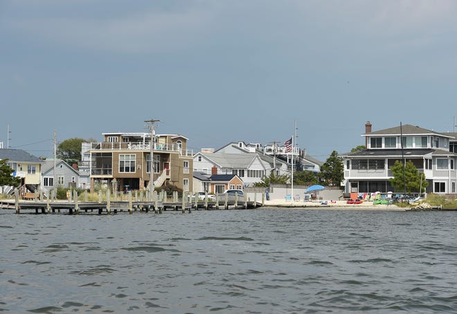 View of Dewey Beach from the Rehoboth Bay.