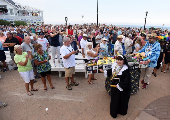 Summer 2018 ended as The 33rd Annual Jazz Funeral was held in Bethany Beach on Labor Day September 3rd with a march down the boardwalk to a Jazz Band and a casket signifying the end of the Season. A large crowd was on hand to see Sister Marie deliver the Eulogy and the thanking of the tourists who have visited the resort. She reminded everyone that the Shoulder Season is now in full bloom with business ' s still open and lots of great weather still to come.