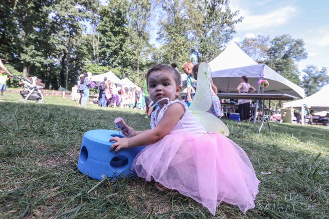 Aubrey Nolan (1) plays during the sixth annual Faerie Festival Sunday, Sept. 16, 2018, at Rockwood Park in Wilmington.