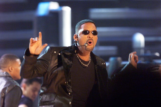 Will Smith performs at the 42nd annual Grammy Awards at the Staples Center in Los Angeles on Feb. 23, 2000.