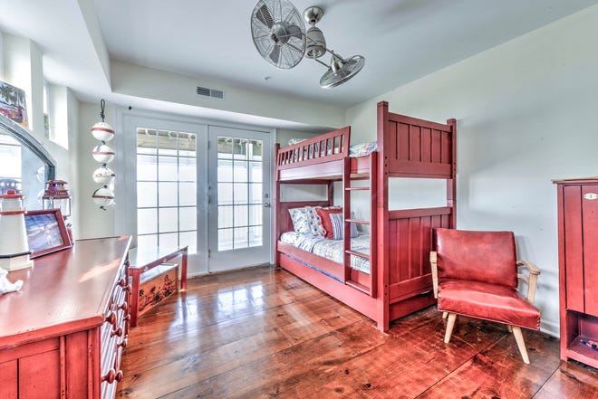 A bunk room in 1416 S. Bay Shore Drive at Broadkill Beach provides additional space for guests.
