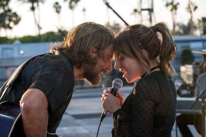Jackson (Bradley Cooper) and Ally (Lady Gaga) find musical magic in the new "A Star Is Born."