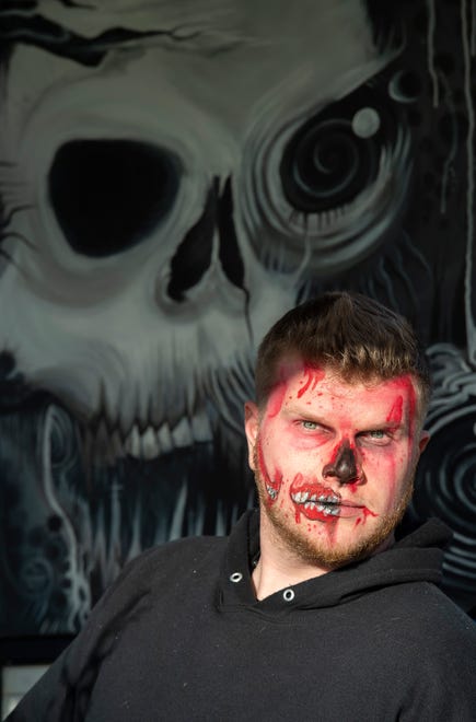 Jeff White of Wyoming poses for a photo at Milton Zombie Fest.