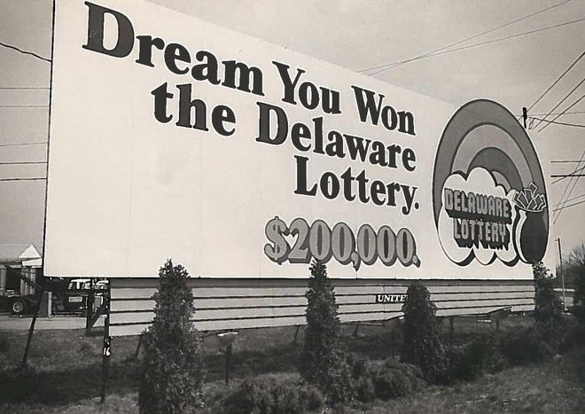 A 1983 Delaware State Lottery billboard.